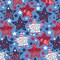 Fabric P & B Textiles Light Blue America Stars Patriotic Minis by the Quarter Yard PMIN6054-LB